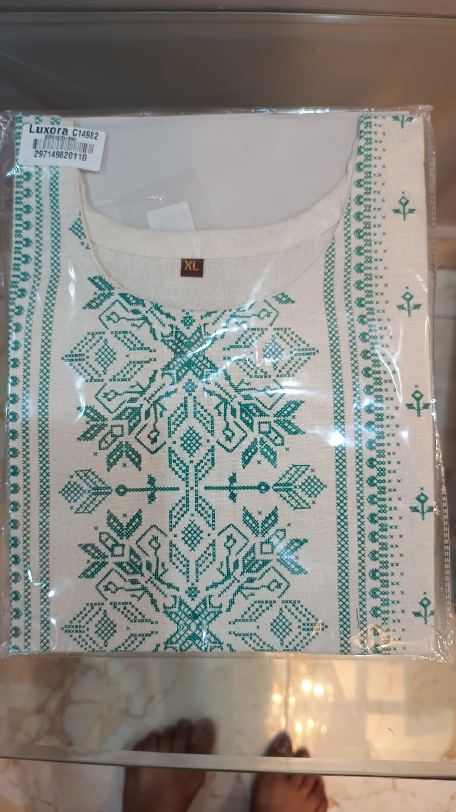 Women's Khadi Cotton Printed short Kurti