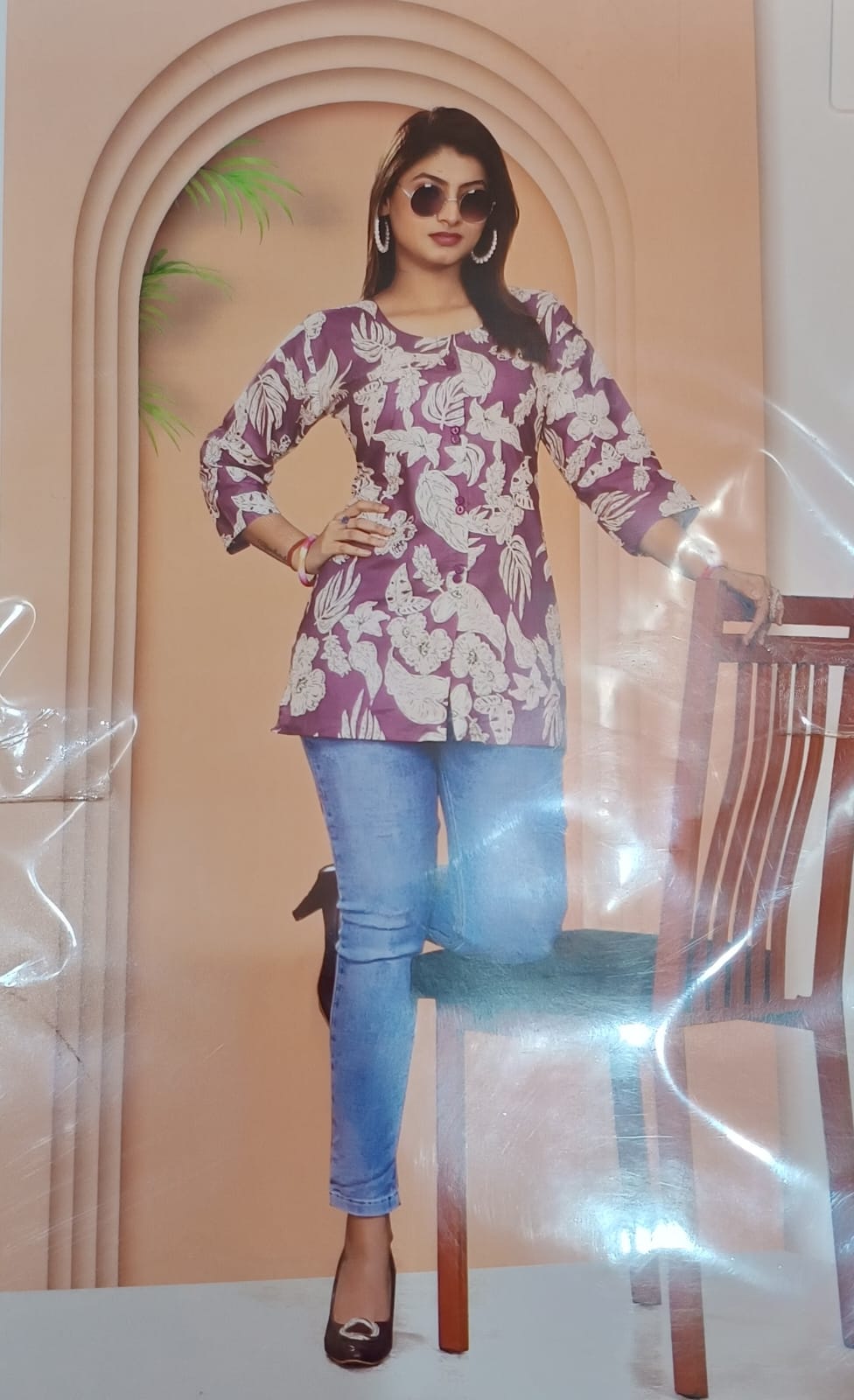 Women's Cotton Printed short Kurti
