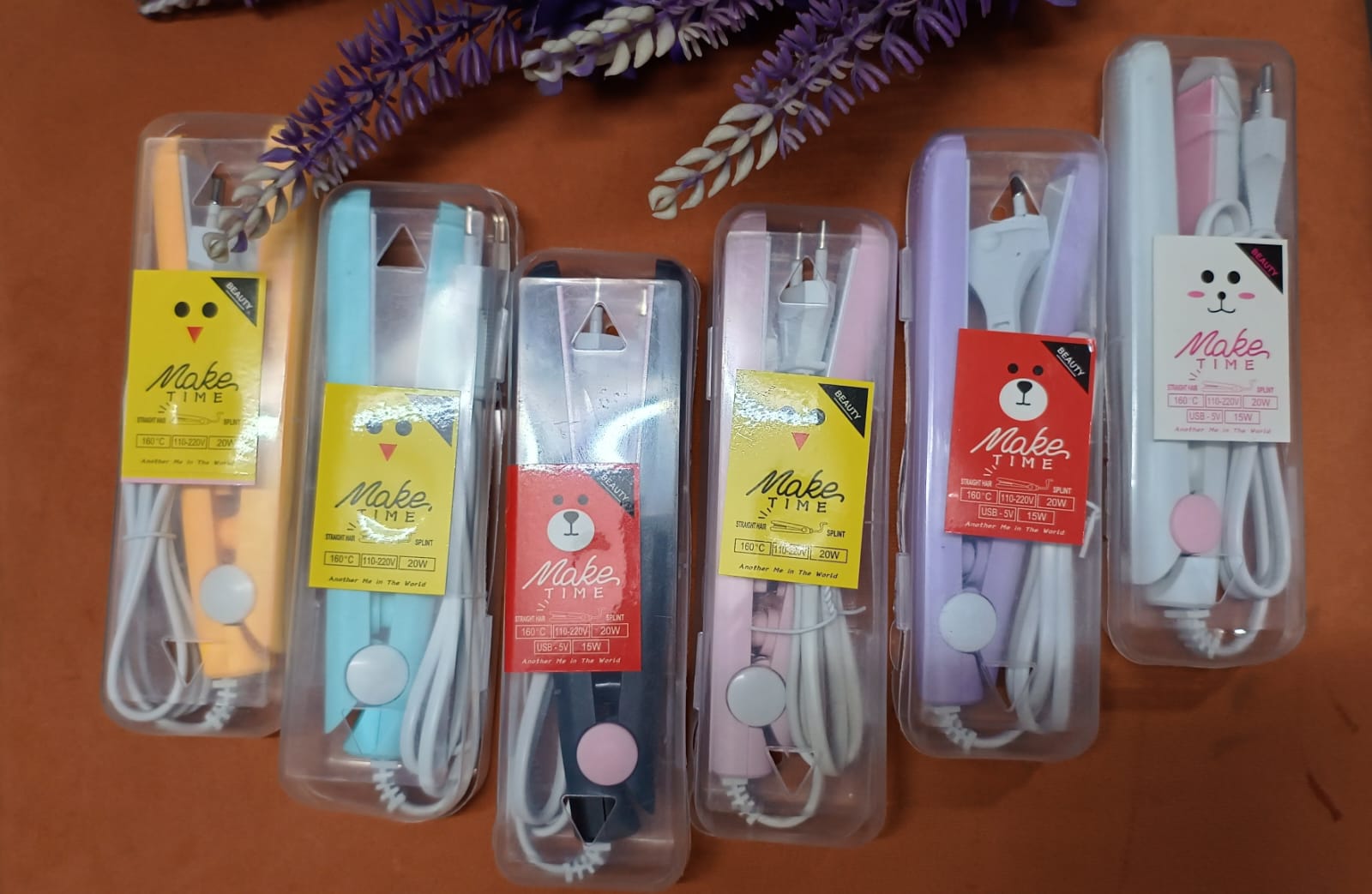 Mini Hair Straightener – Portable & Professional Range (Pink, purple, white, black, yellow and firozi color) with Plastic Storage Box
