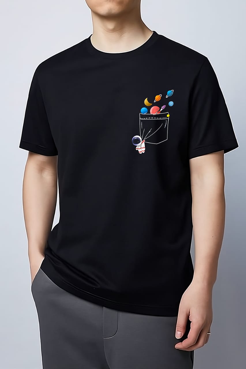 KxB Premium Cotton Bio-Wash Oversized Printed T-Shirt