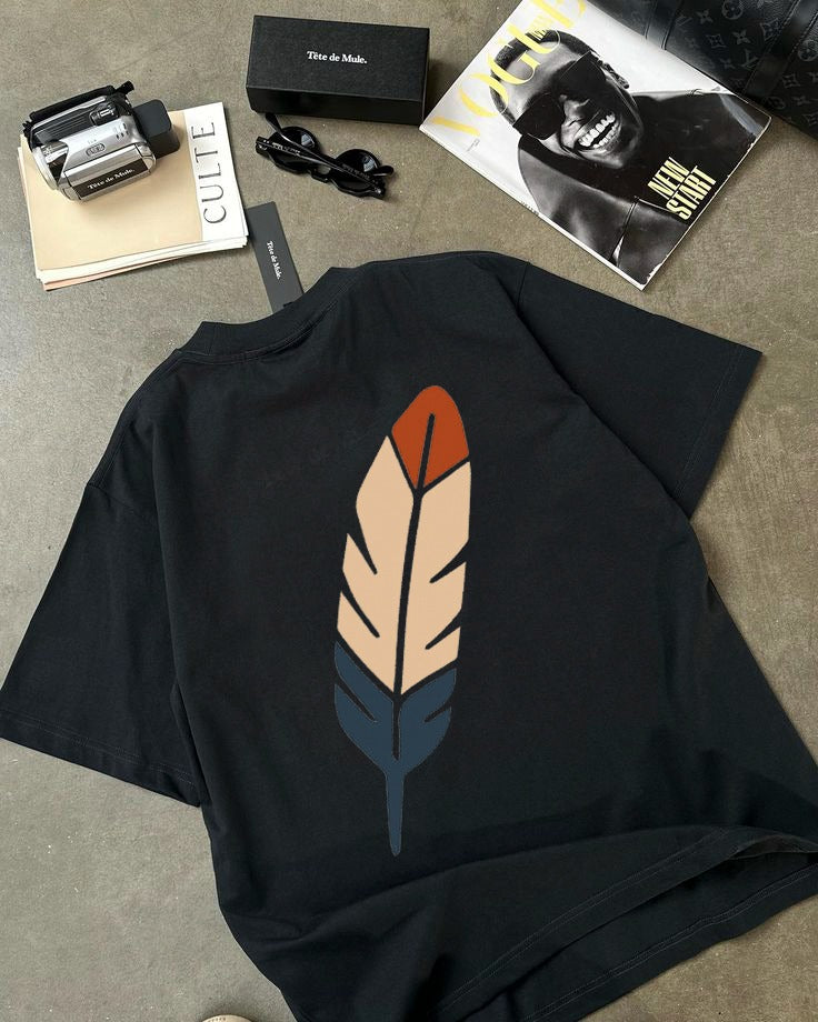 KxB Premium Cotton Bio-Wash Oversized Printed T-Shirt