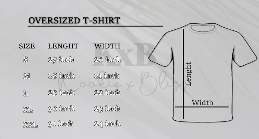 KxB Premium Cotton Bio-Wash Oversized Back Print T-Shirt