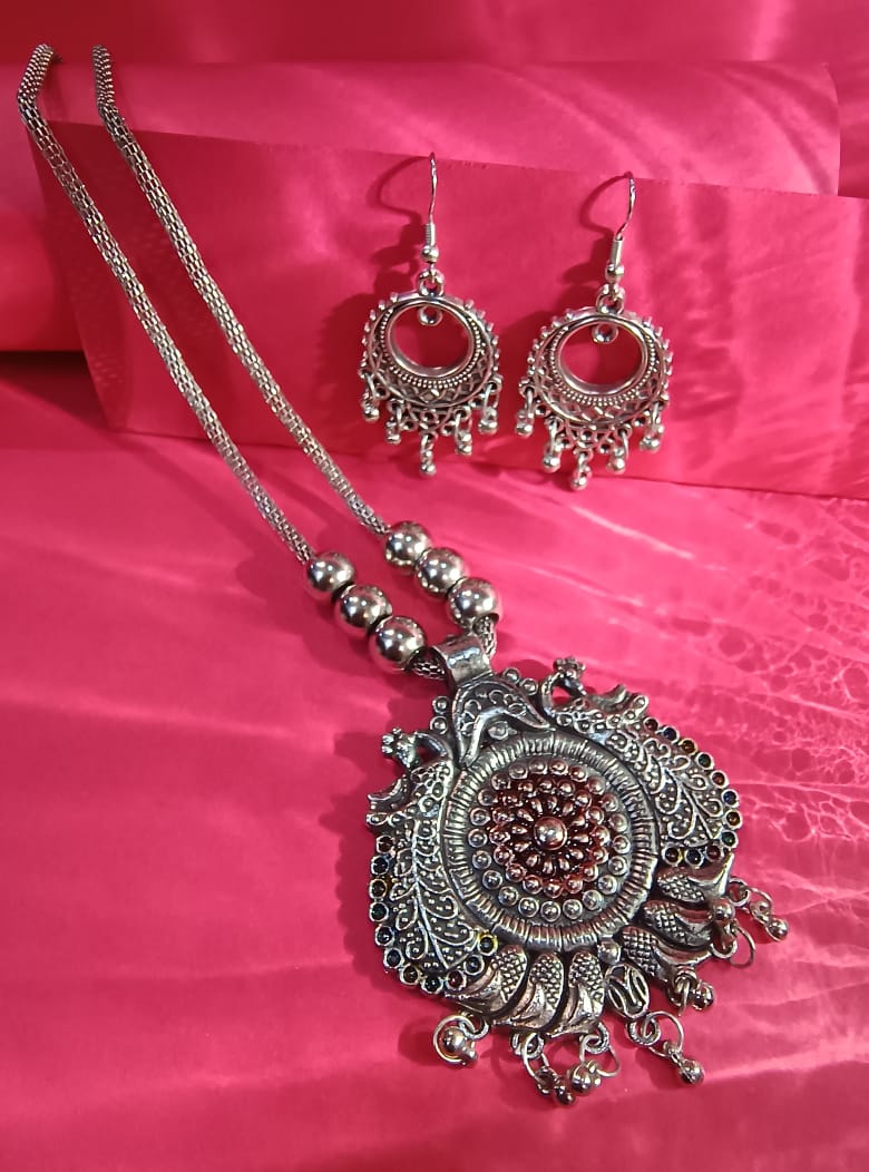 Mayantiie Oxidized Necklace Jewellery Set
