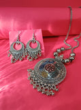 Mayantiie Oxidized Silver Necklace Jewelry Set