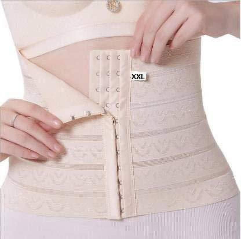 Women's Waist Trainer Corset- Tummy Control Body Shaper with Adjustable Hooks and Belt