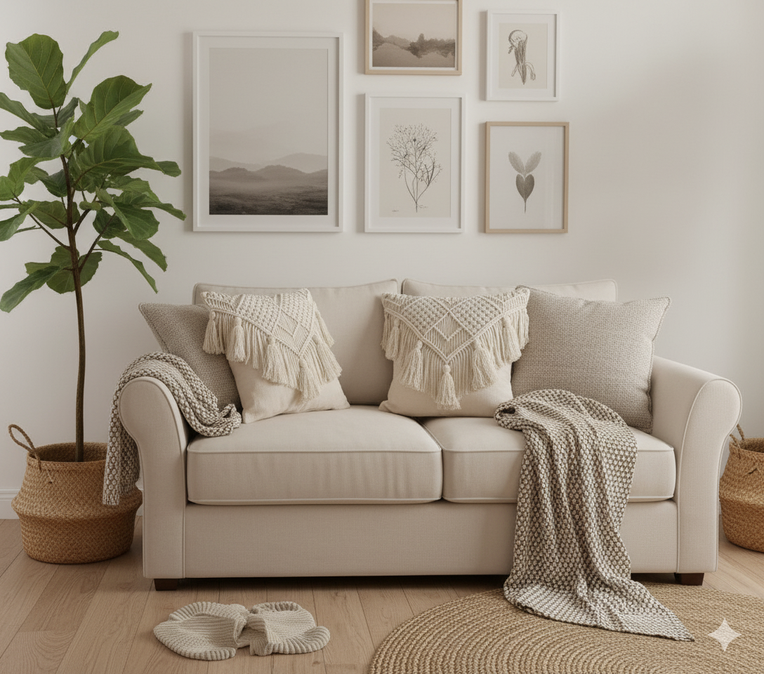 Handwoven Macramé Cushion Covers 16 X 16 inches (Pack of 2)