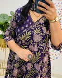 ✨ “Royal Ruby Angrakha Anarkali Set – Jaipuri Craft Edition” ✨