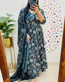 ✨ “Royal Ruby Angrakha Anarkali Set – Jaipuri Craft Edition” ✨