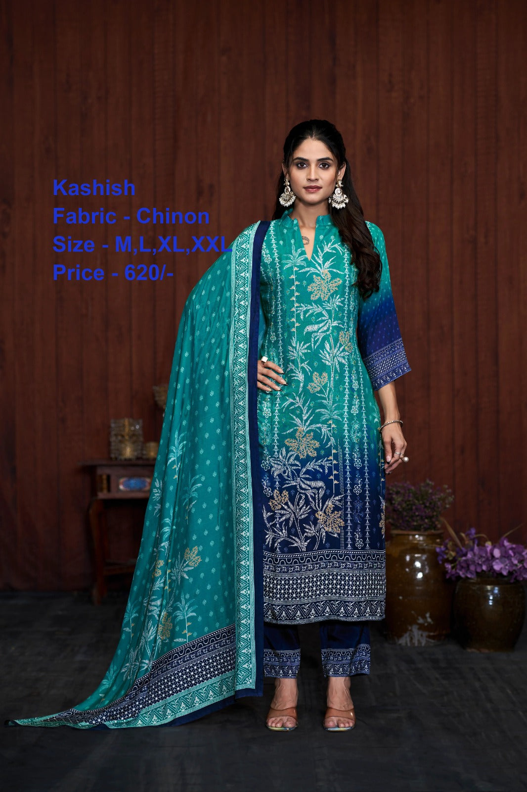 Floral Breeze 3 Piece Kurti Set