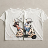 KxB Cotton Bio-Wash Oversized Couple T-Shirt