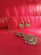 Mayantiie Oxidised Silver Necklace Jewellery Set