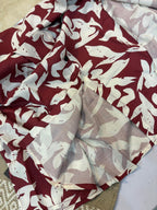 Mayantiie Rust Ivory Abstract Print Rayon Kurti