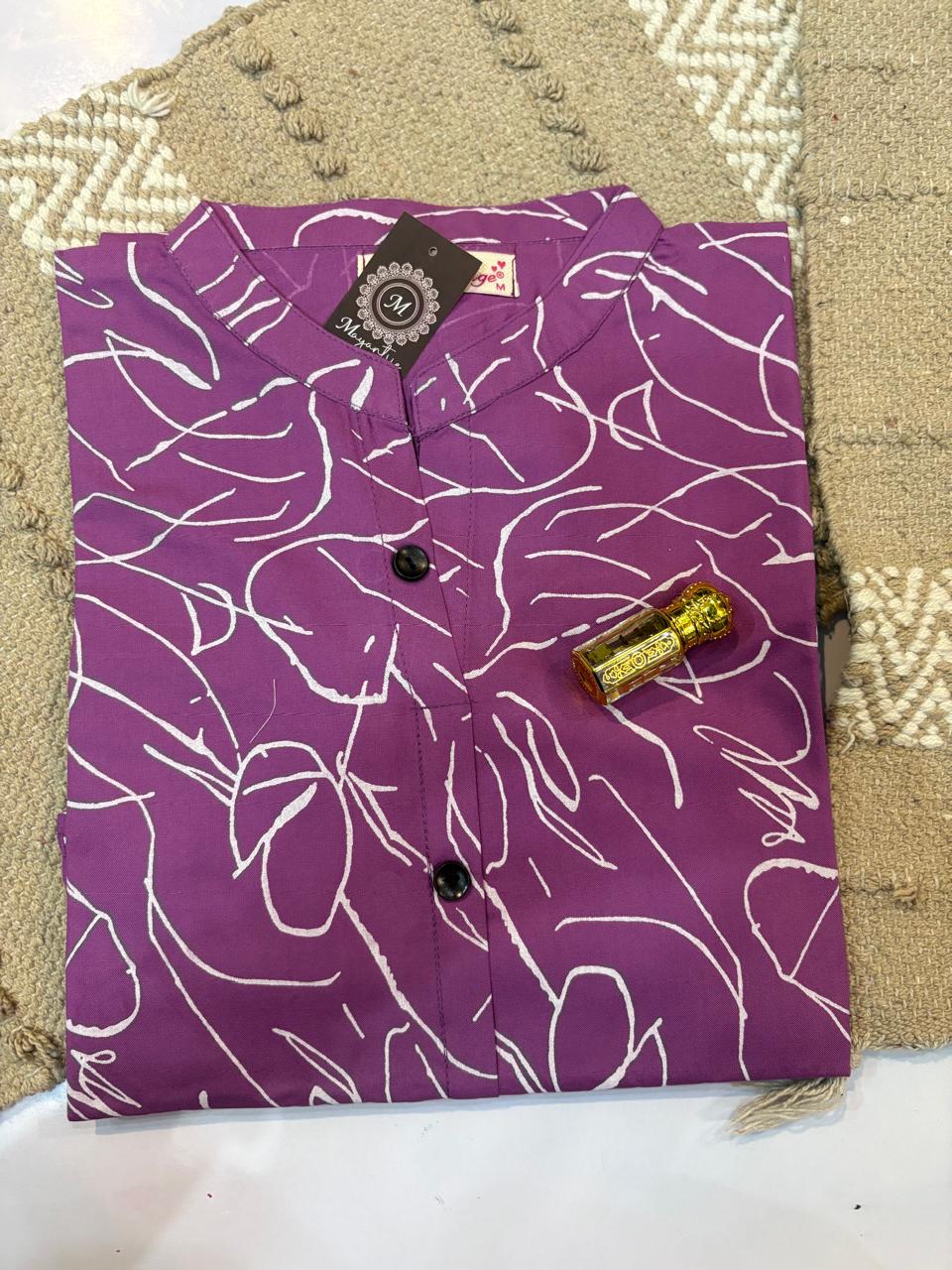 Mayantiie Modern Abstract Print Rayon Kurti