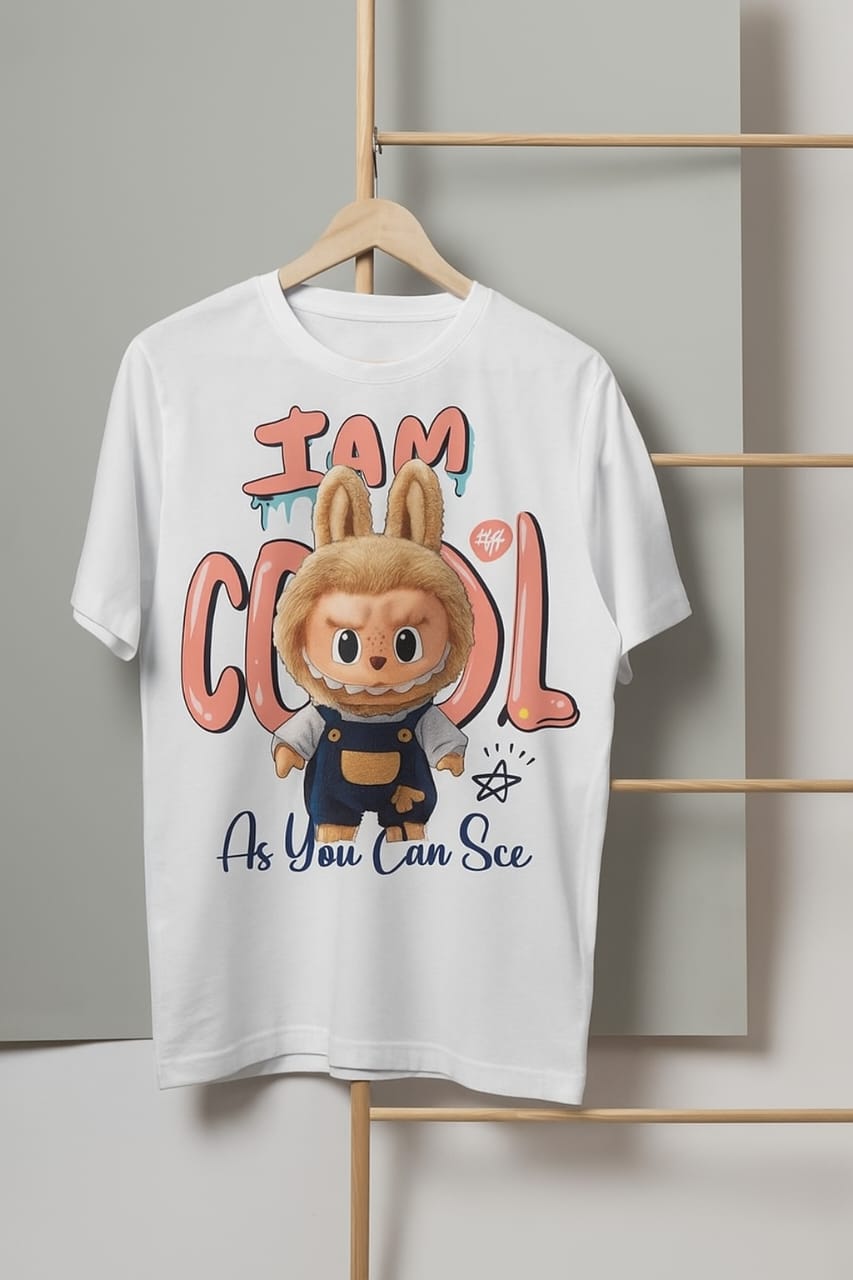 KxB Labubu Printed Premium Oversized T-Shirt