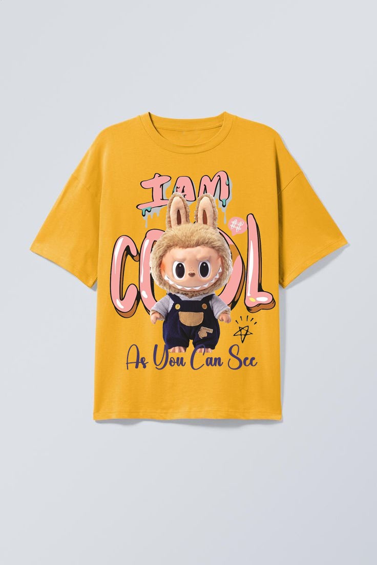 KxB Labubu Printed Premium Oversized T-Shirt