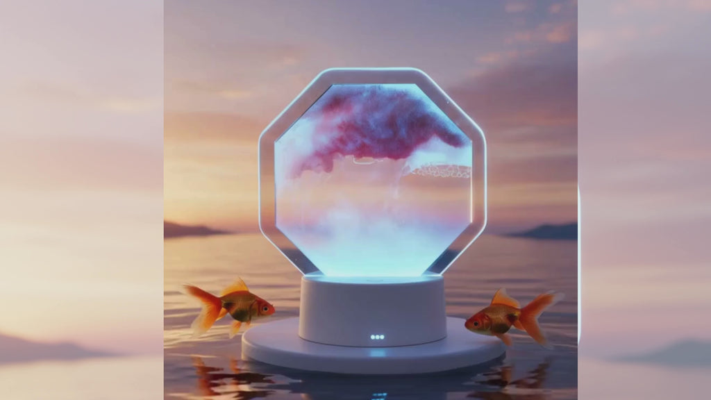 Mesmerizing Flow: Sand Art Lamp