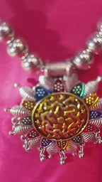 Mayantiie Oxidized Silver Necklace Jewelry Set