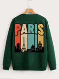KxB Winter Cotton Fleece PARIS Print Sweatshirt – Stay Warm, Stay Cool 🐆🔥