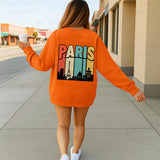 KxB Winter Cotton Fleece PARIS Print Sweatshirt – Stay Warm, Stay Cool 🐆🔥