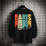 KxB Winter Cotton Fleece PARIS Print Sweatshirt – Stay Warm, Stay Cool 🐆🔥