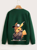 ✨ Pikachu Street-Style Unisex Sweatshirt – Front &amp; Back Printed ✨