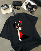 KxB Premium Cotton Bio-Wash Oversized Printed T-Shirt