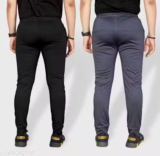 Comfort fit lyacra track pants for men