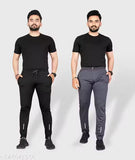 Comfort fit lyacra track pants for men