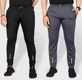 Comfort fit lyacra track pants for men